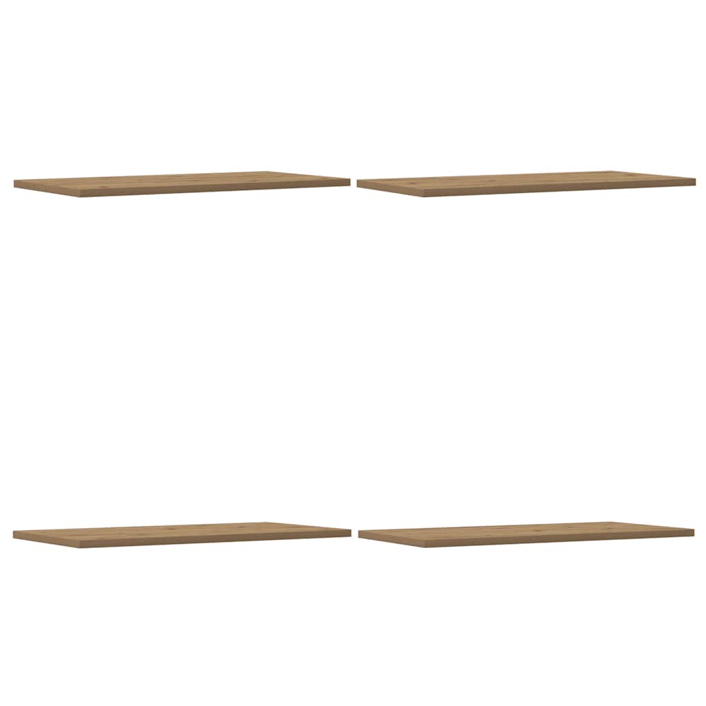 Wandschappen 4 st 60x30x1,5 cm bewerkt hout artisanaal eiken is nu te koop bij PeponiXL, paradijselijk wonen!
