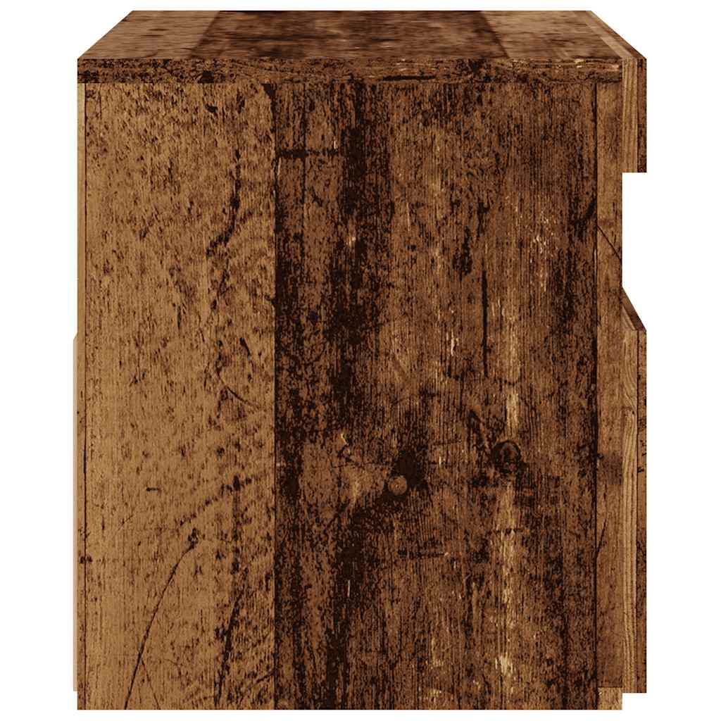 Tv-meubel met LED 60x35x40 cm bewerkt hout oud hout is nu te koop bij PeponiXL, paradijselijk wonen!