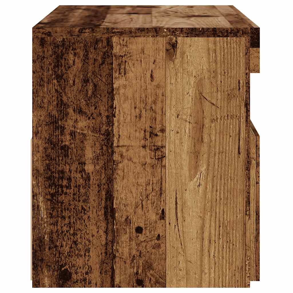 Tv-meubel met LED 75x35x40 cm bewerkt hout oud hout is nu te koop bij PeponiXL, paradijselijk wonen!