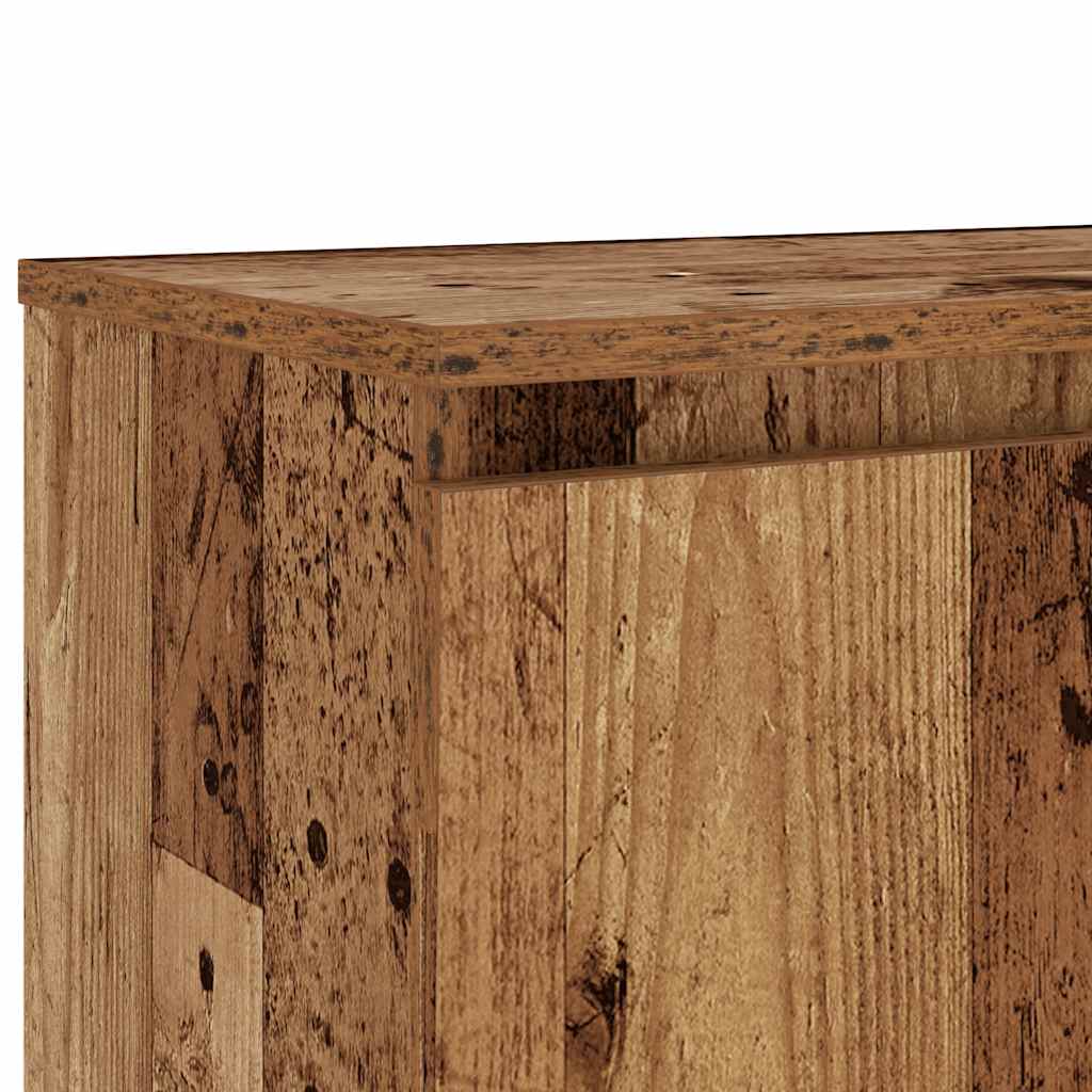 Tv-meubel met LED 120x30x36 cm bewerkt hout oud hout is nu te koop bij PeponiXL, paradijselijk wonen!