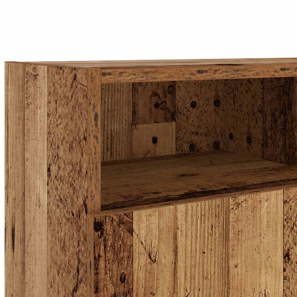 Tv-meubel met LED 120x30x50 cm bewerkt hout oud hout is nu te koop bij PeponiXL, paradijselijk wonen!