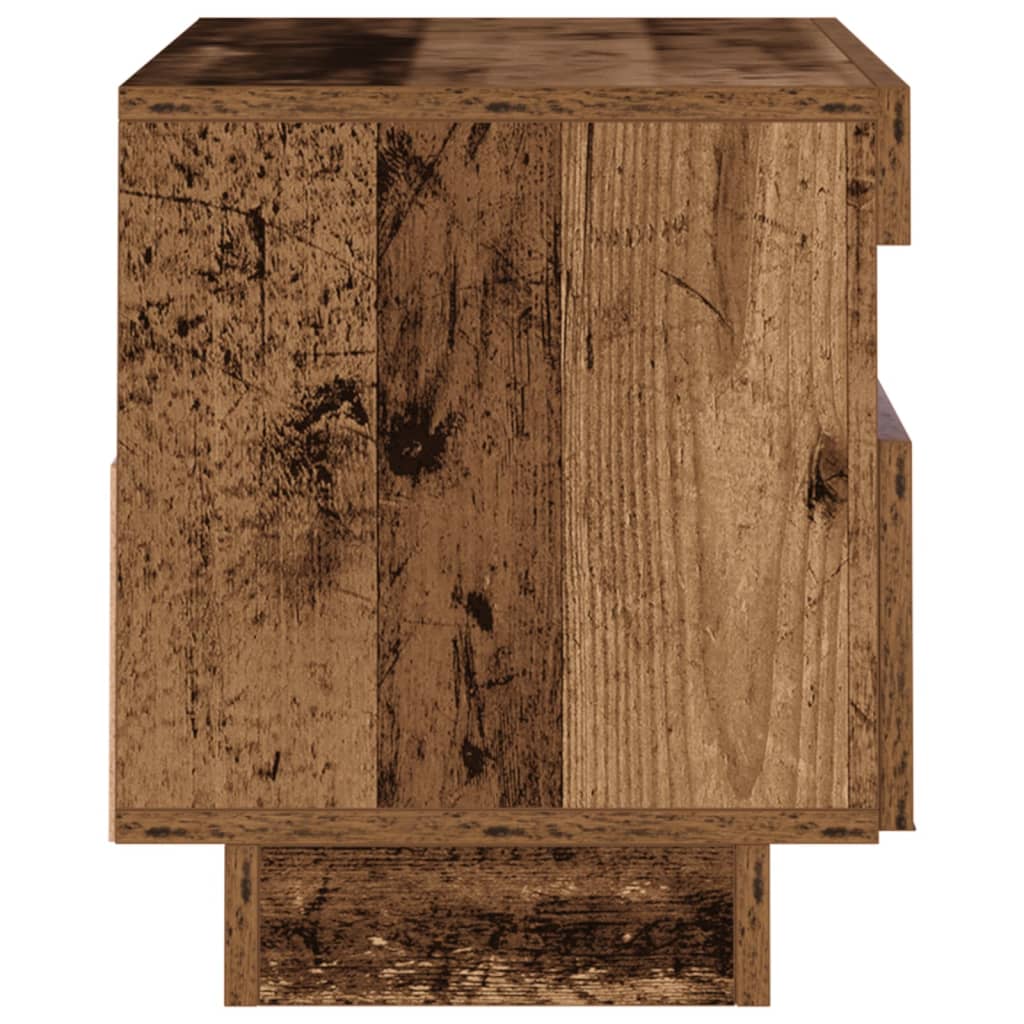 Tv-meubel met LED 80x35x40 cm bewerkt hout oud hout is nu te koop bij PeponiXL, paradijselijk wonen!