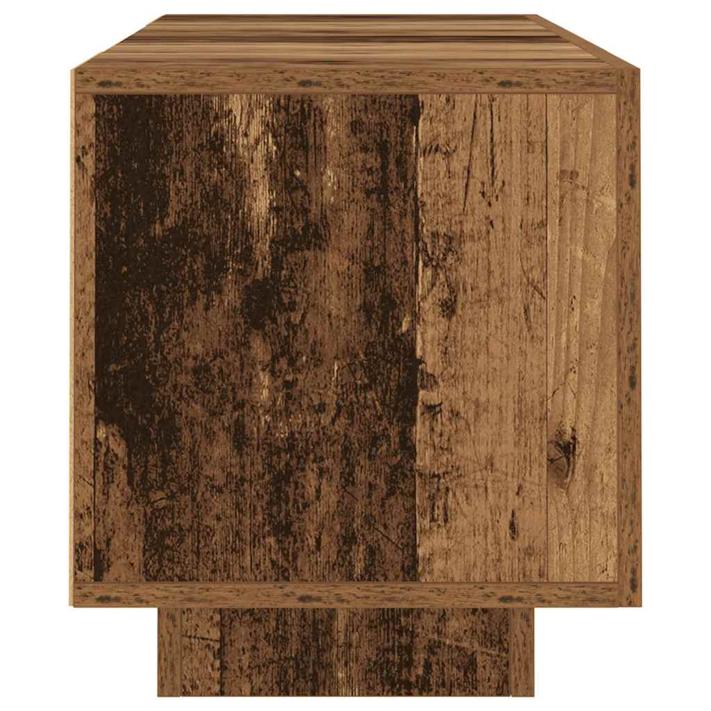 Tv-meubel met LED 160x35x40 cm bewerkt hout oud hout is nu te koop bij PeponiXL, paradijselijk wonen!