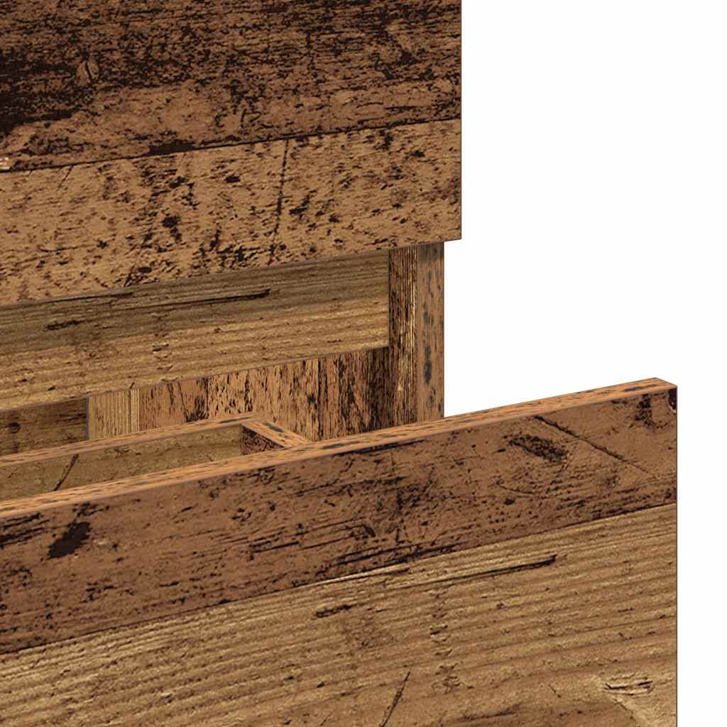 Badkamerkast met spiegel bewerkt hout oud houtkleurig is nu te koop bij PeponiXL, paradijselijk wonen!