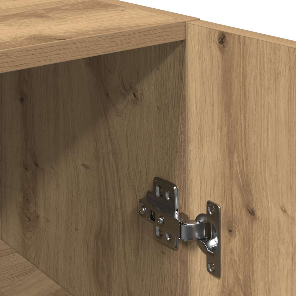 Tv-meubel 30,5x30x90 cm bewerkt hout artisanaal eikenkleurig is nu te koop bij PeponiXL, paradijselijk wonen!