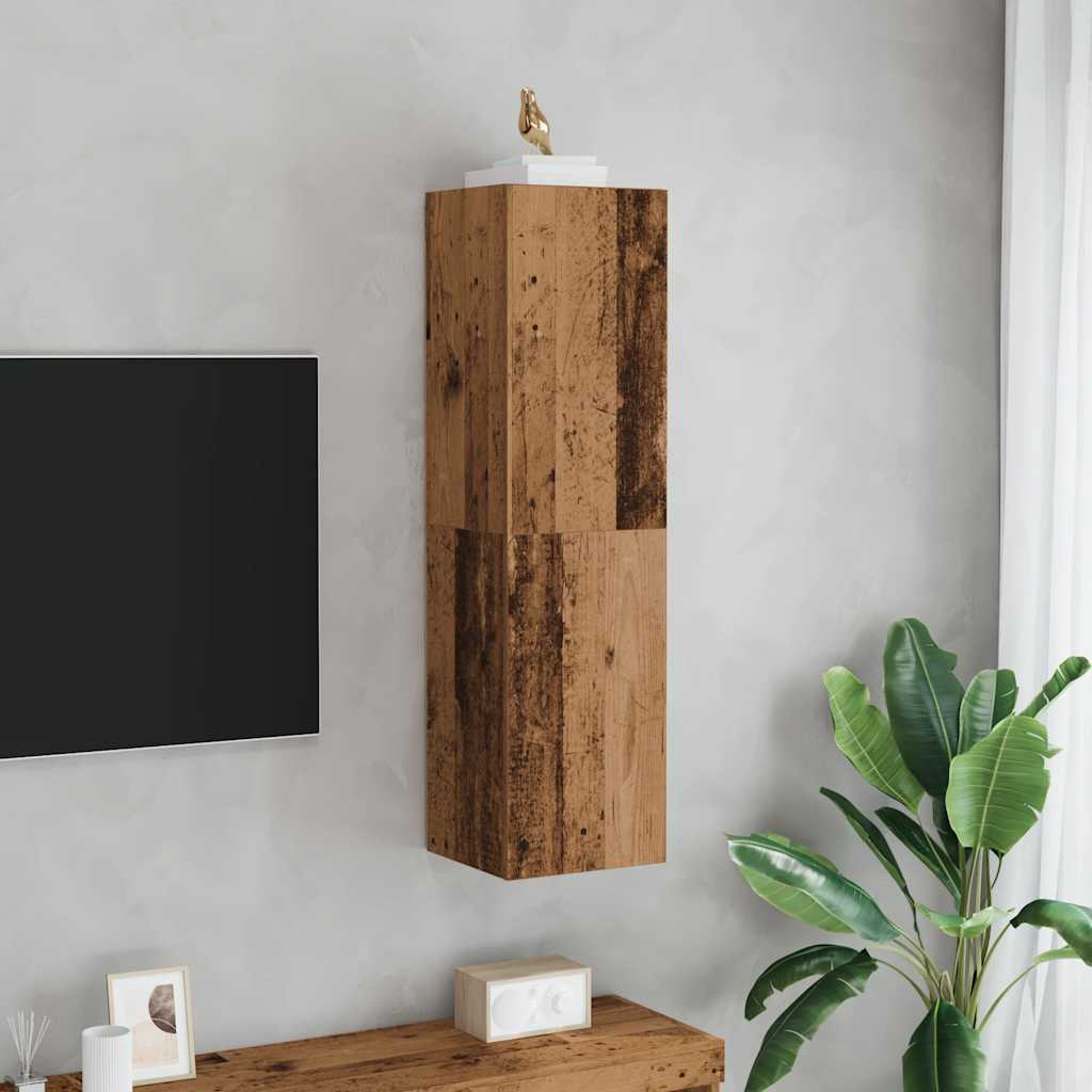 Tv-meubel 30,5x30x110 cm bewerkt hout oud houtkleurig is nu te koop bij PeponiXL, paradijselijk wonen!