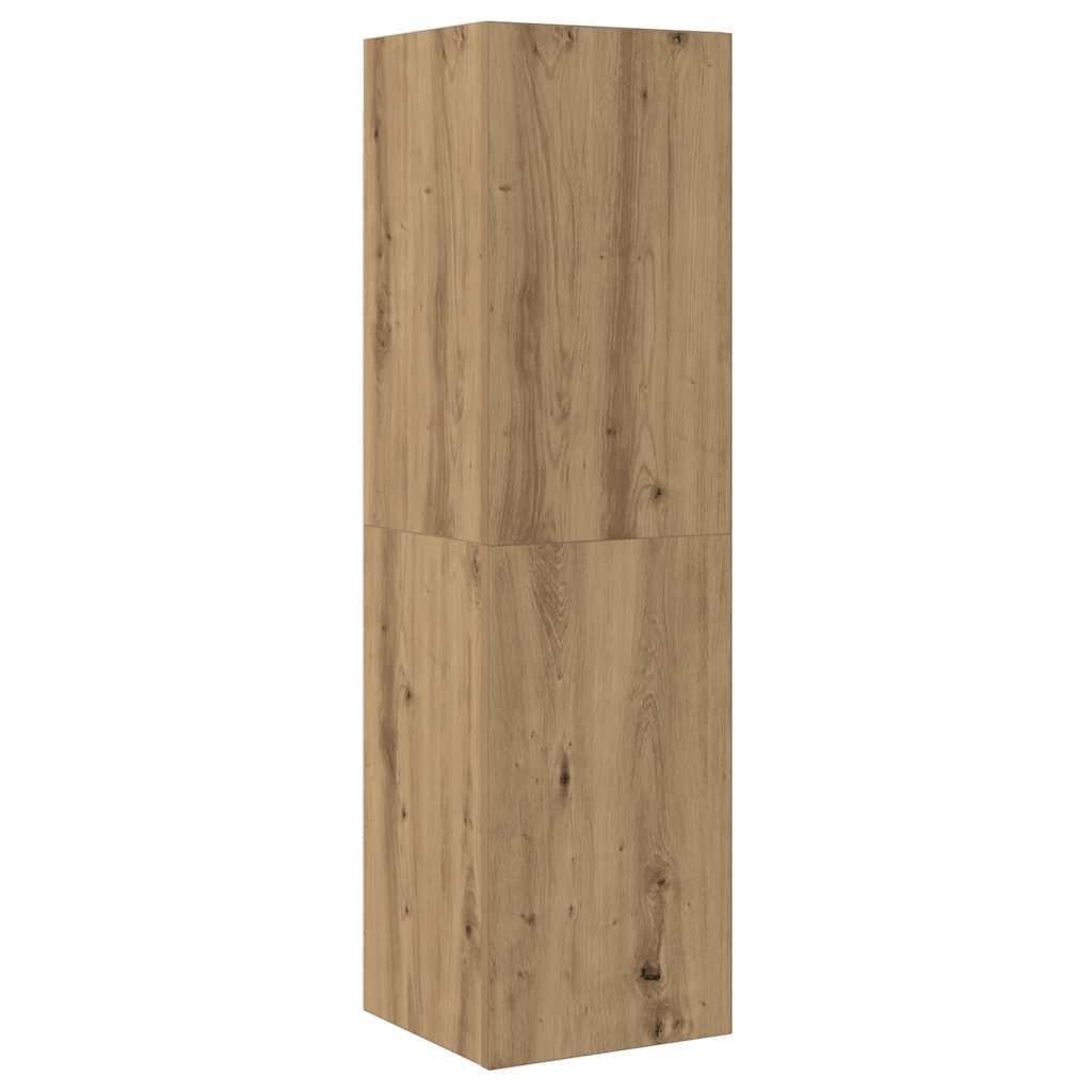 Tv-meubel 30,5x30x110 cm bewerkt hout artisanaal eikenkleur is nu te koop bij PeponiXL, paradijselijk wonen!