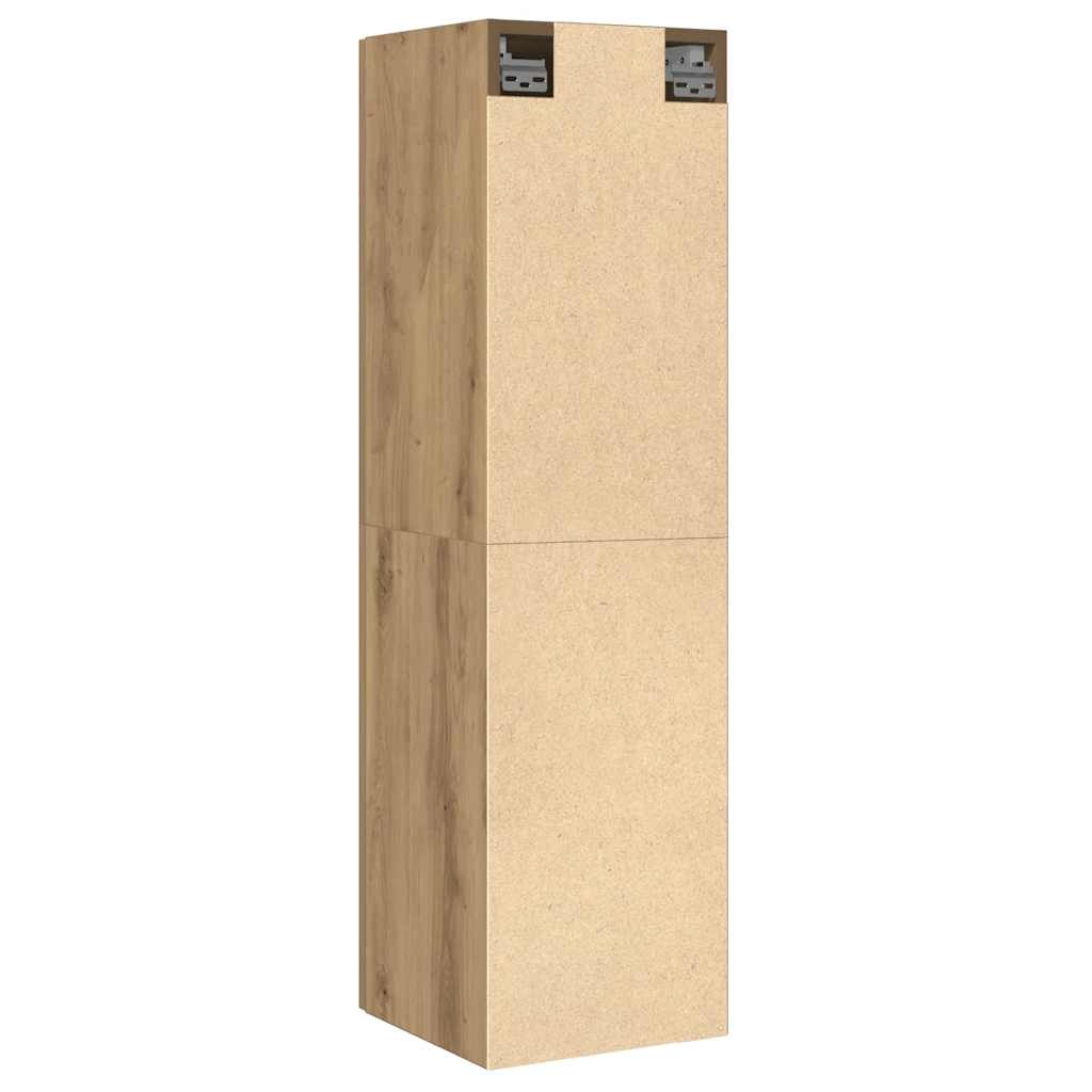 Tv-meubel 30,5x30x110 cm bewerkt hout artisanaal eikenkleur is nu te koop bij PeponiXL, paradijselijk wonen!
