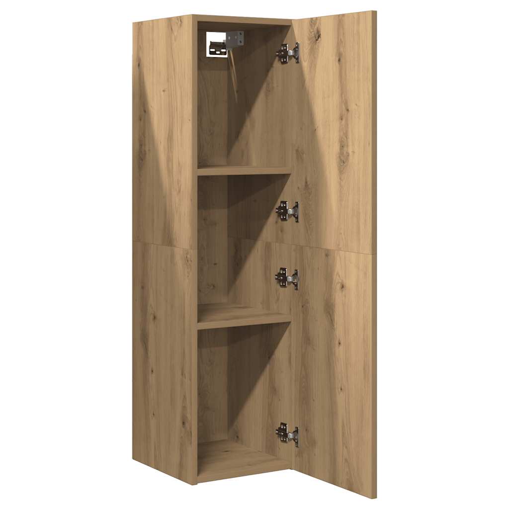 Tv-meubel 30,5x30x110 cm bewerkt hout artisanaal eikenkleur is nu te koop bij PeponiXL, paradijselijk wonen!