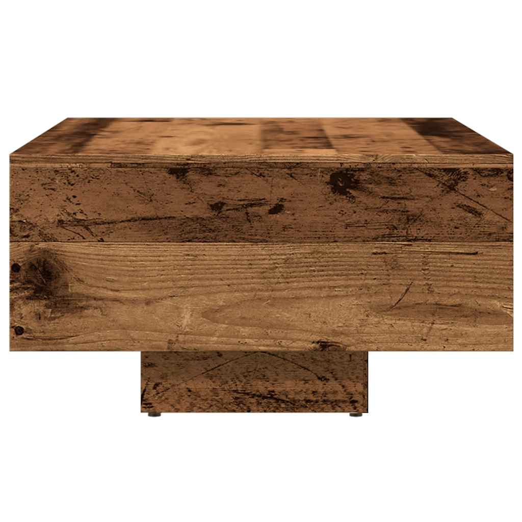 Salontafel 85x55x31 cm bewerkt hout oud houtkleurig is nu te koop bij PeponiXL, paradijselijk wonen!