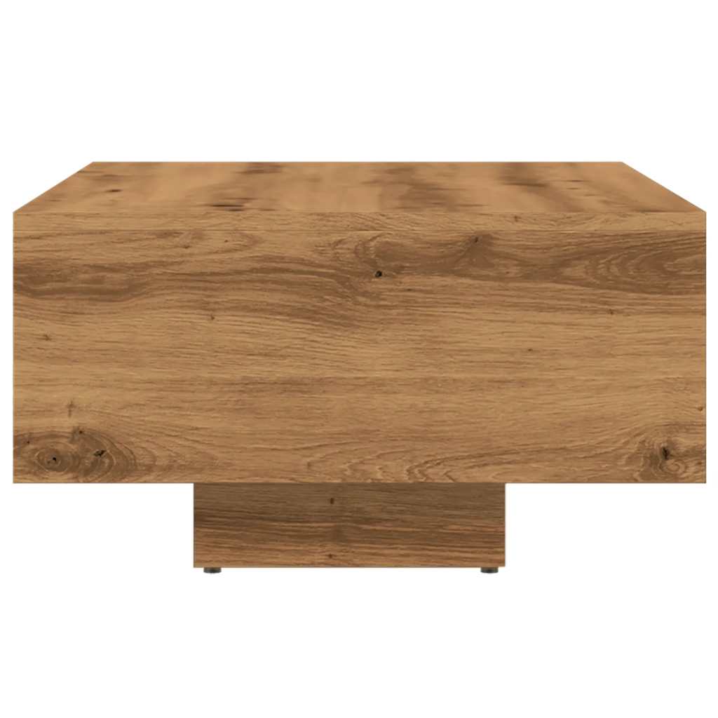 Salontafel 85x55x31 cm bewerkt hout artisanaal eikenkleurig is nu te koop bij PeponiXL, paradijselijk wonen!