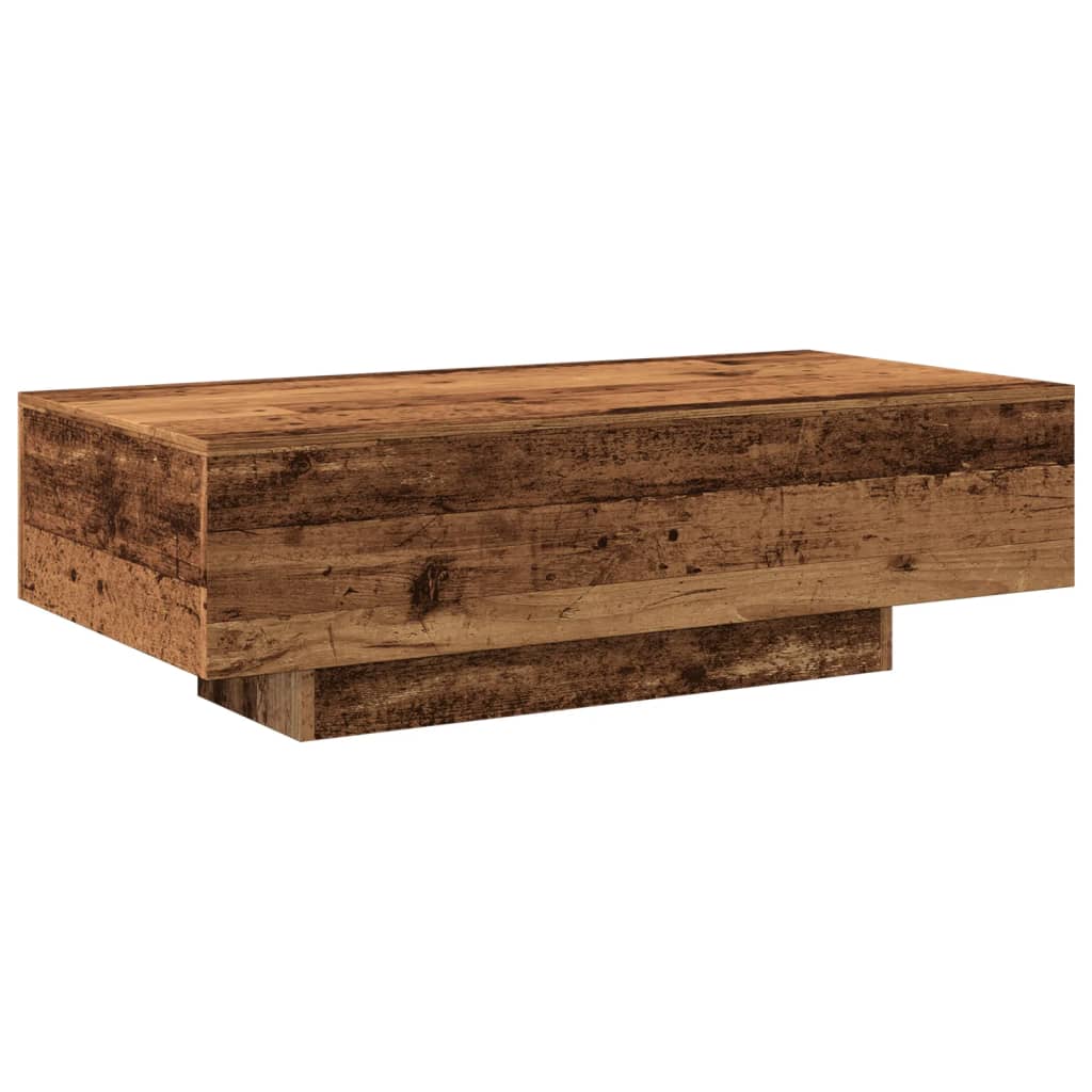 Salontafel 100x49,5x31 cm bewerkt hout oud houtkleurig is nu te koop bij PeponiXL, paradijselijk wonen!