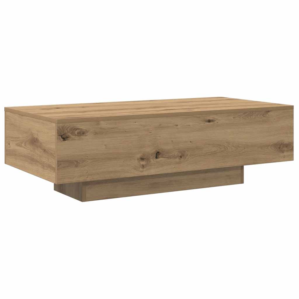 Salontafel 100x49,5x31 cm bewerkt hout artisanaal eikenkleur is nu te koop bij PeponiXL, paradijselijk wonen!