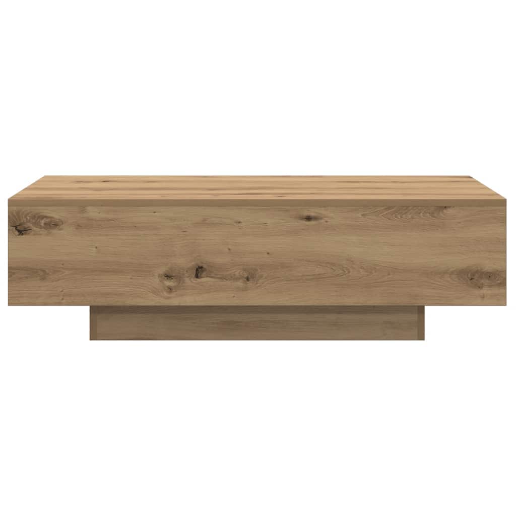 Salontafel 100x49,5x31 cm bewerkt hout artisanaal eikenkleur is nu te koop bij PeponiXL, paradijselijk wonen!