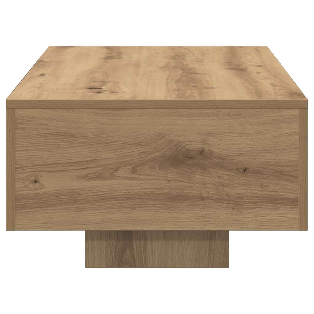 Salontafel 100x49,5x31 cm bewerkt hout artisanaal eikenkleur is nu te koop bij PeponiXL, paradijselijk wonen!