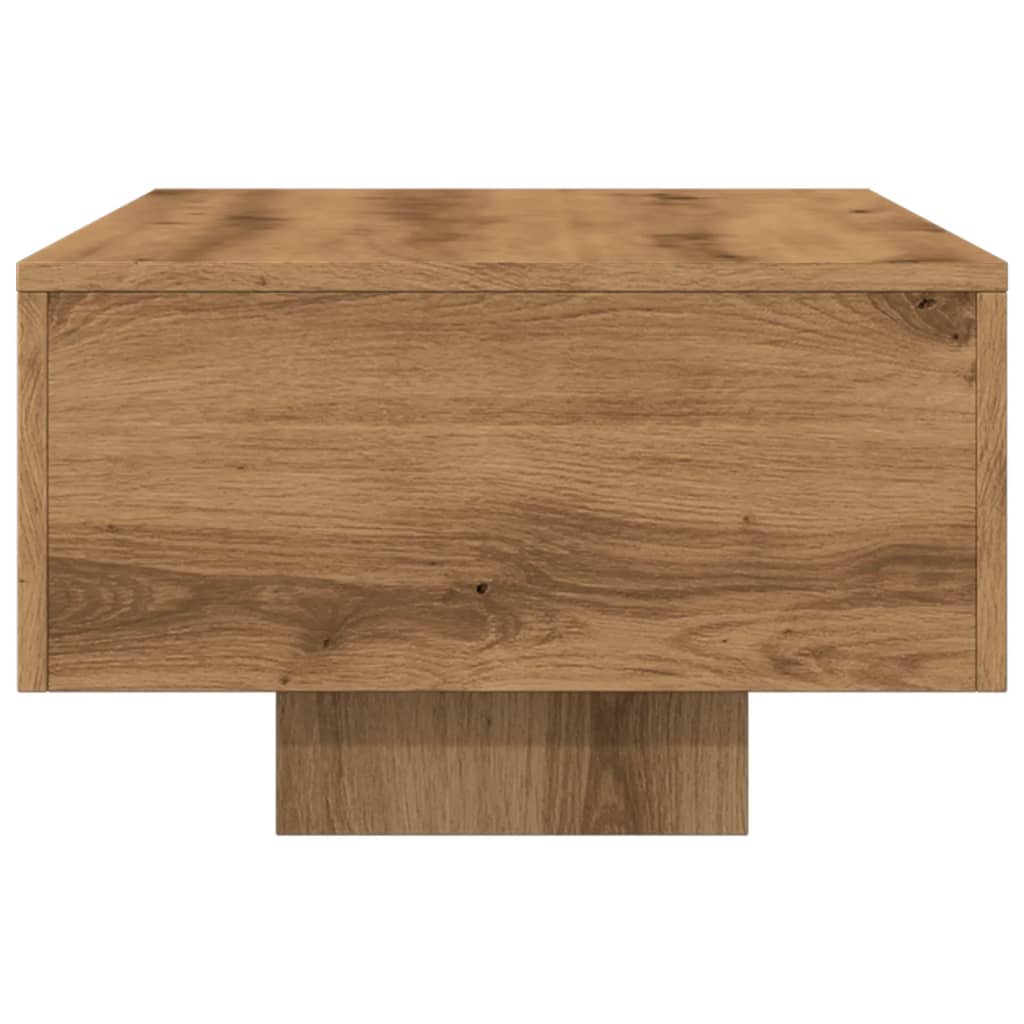 Salontafel 100x49,5x31 cm bewerkt hout artisanaal eikenkleur is nu te koop bij PeponiXL, paradijselijk wonen!