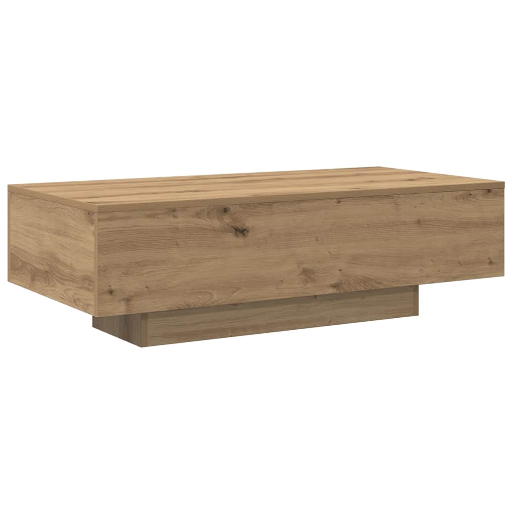 Salontafel 100x49,5x31 cm bewerkt hout artisanaal eikenkleur is nu te koop bij PeponiXL, paradijselijk wonen!