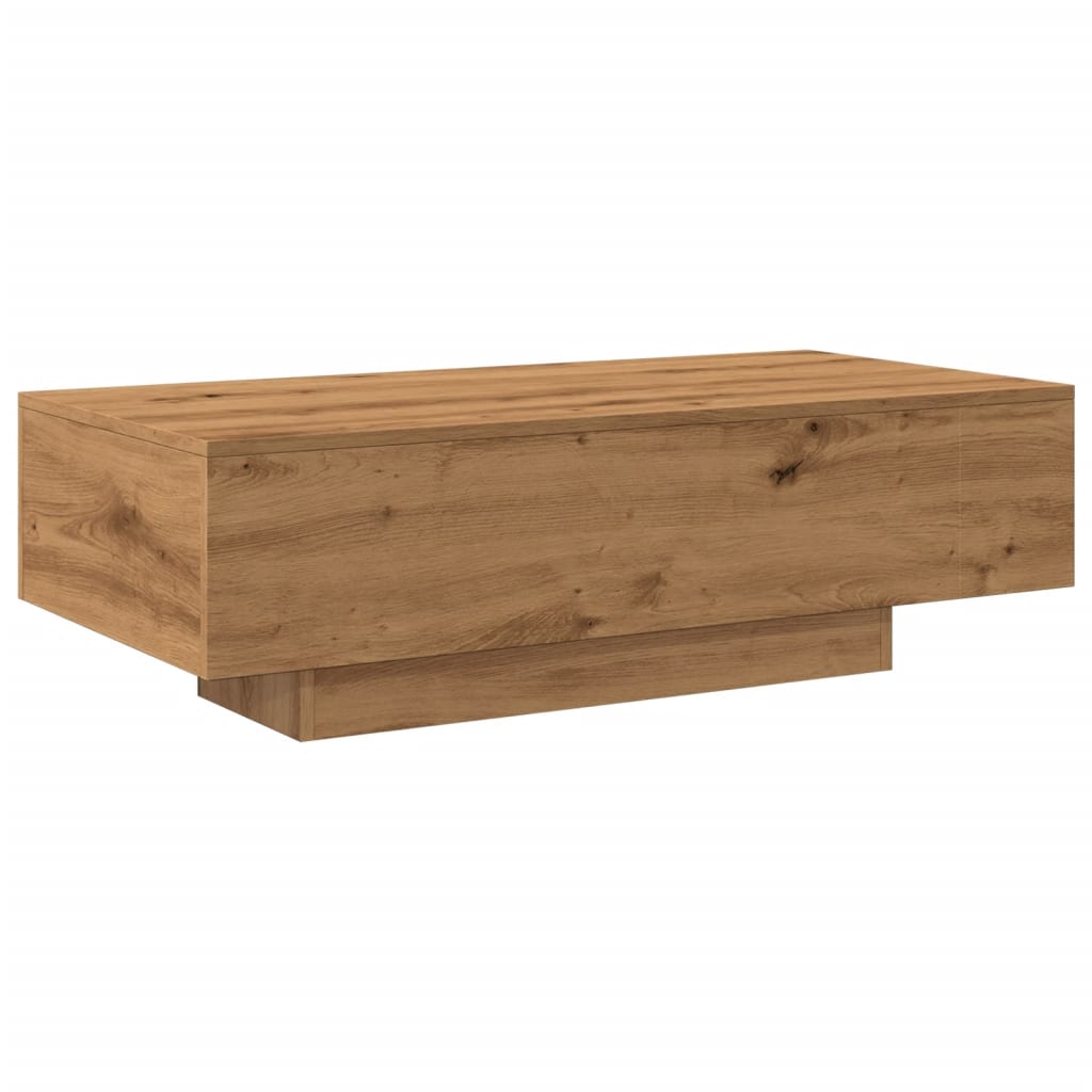 Salontafel 100x49,5x31 cm bewerkt hout artisanaal eikenkleur is nu te koop bij PeponiXL, paradijselijk wonen!