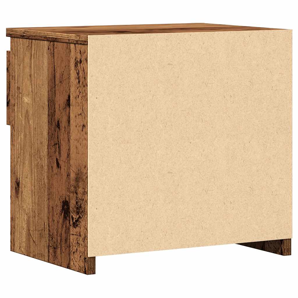 Nachtkastjes 2 st 40x30x39 cm bewerkt hout oud houtkleurig is nu te koop bij PeponiXL, paradijselijk wonen!