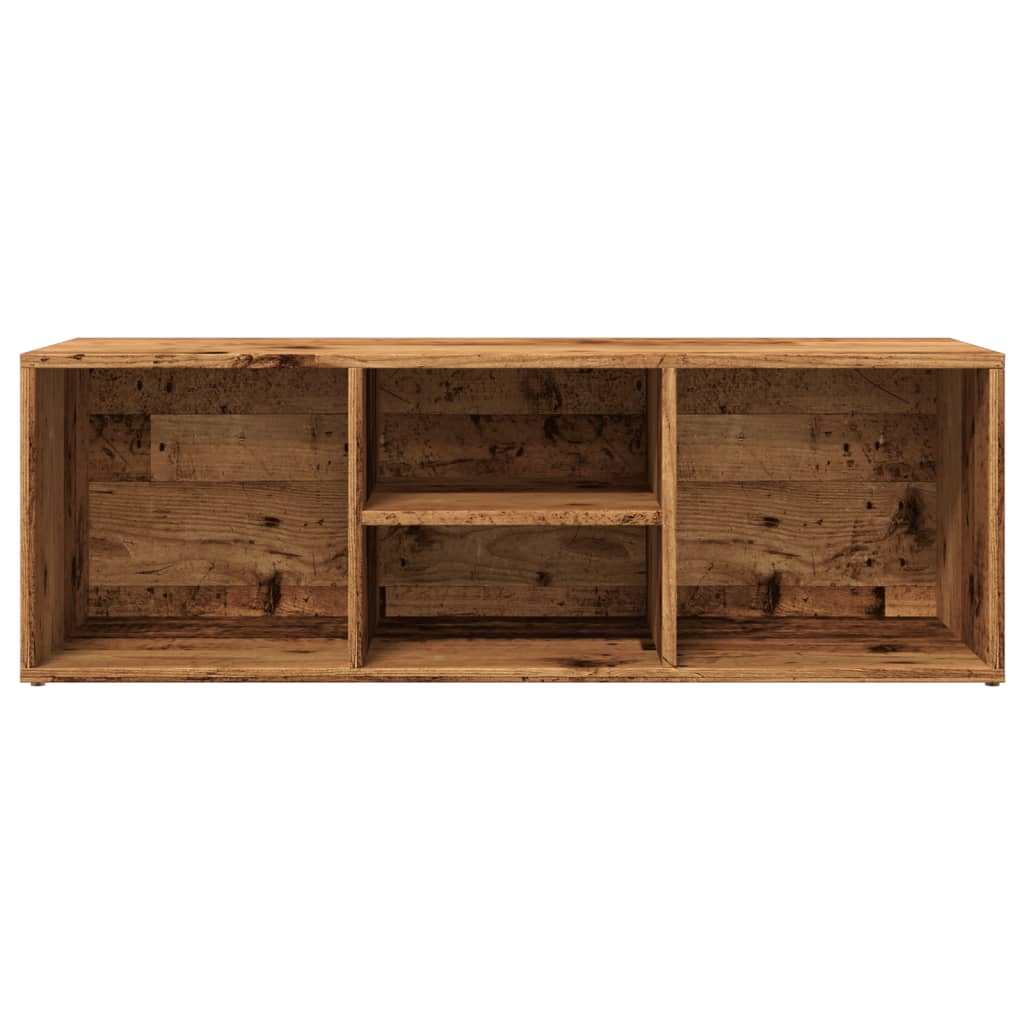 Schoenenopbergbank 105x35x35 cm bewerkt hout oud houtkleurig is nu te koop bij PeponiXL, paradijselijk wonen!