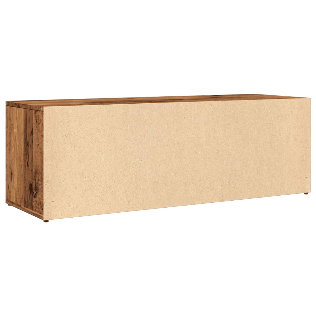 Schoenenopbergbank 105x35x35 cm bewerkt hout oud houtkleurig is nu te koop bij PeponiXL, paradijselijk wonen!