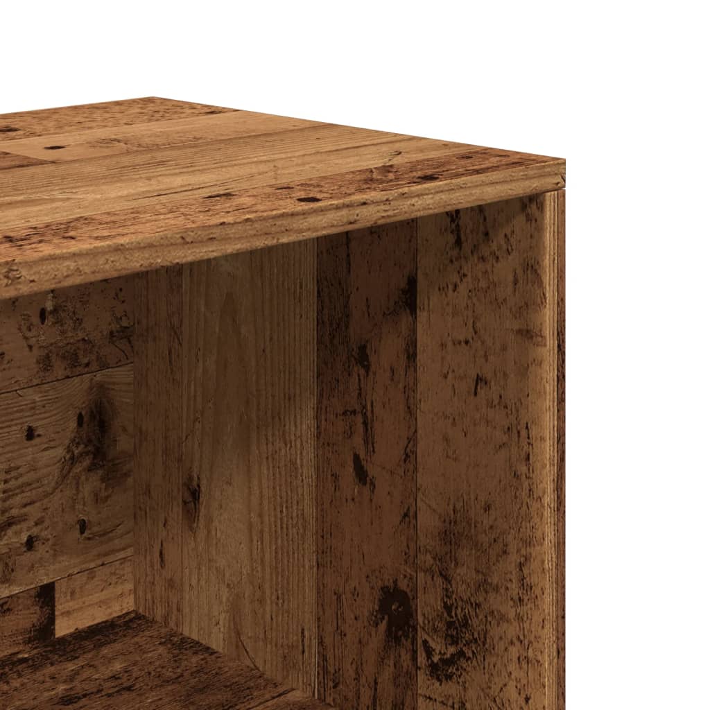 Schoenenopbergbank 105x35x35 cm bewerkt hout oud houtkleurig is nu te koop bij PeponiXL, paradijselijk wonen!