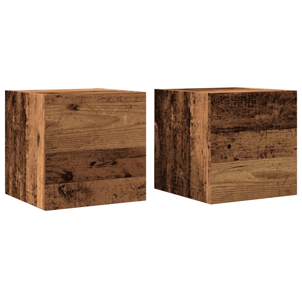 Tv-wandmeubelen 2 st 30,5x30x30 cm oud houtkleurig is nu te koop bij PeponiXL, paradijselijk wonen!