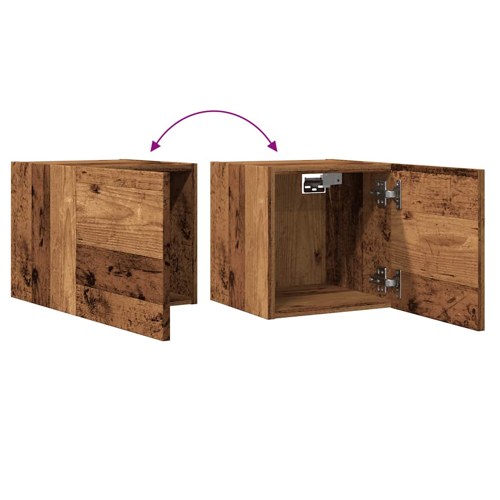 Tv-wandmeubelen 2 st 30,5x30x30 cm oud houtkleurig is nu te koop bij PeponiXL, paradijselijk wonen!