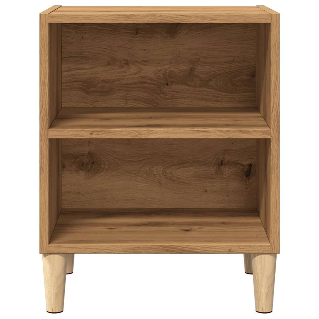 Nachtkastjes 2 st 40x30x50cm bewerkt hout artisanaal eikenkleur is nu te koop bij PeponiXL, paradijselijk wonen!