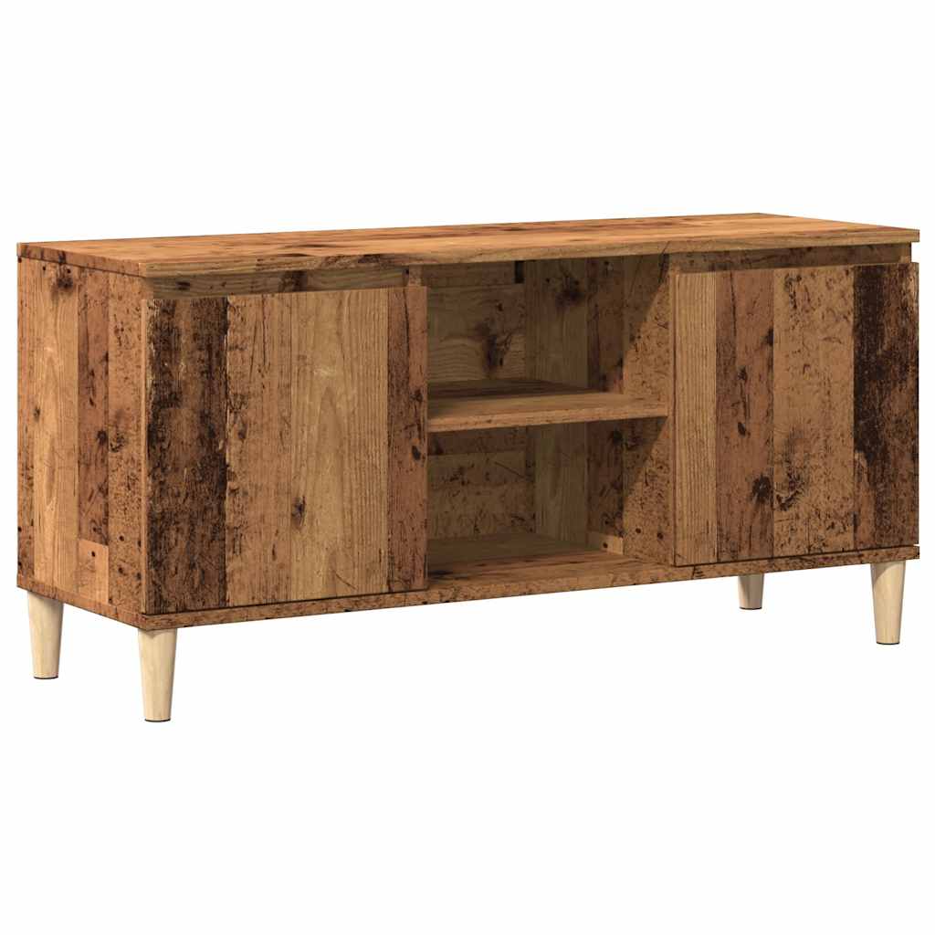 Tv-meubel 102x35x50 cm bewerkt hout oud houtkleurig is nu te koop bij PeponiXL, paradijselijk wonen!