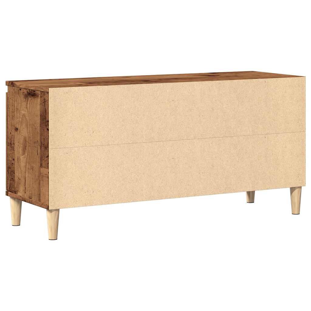 Tv-meubel 102x35x50 cm bewerkt hout oud houtkleurig is nu te koop bij PeponiXL, paradijselijk wonen!