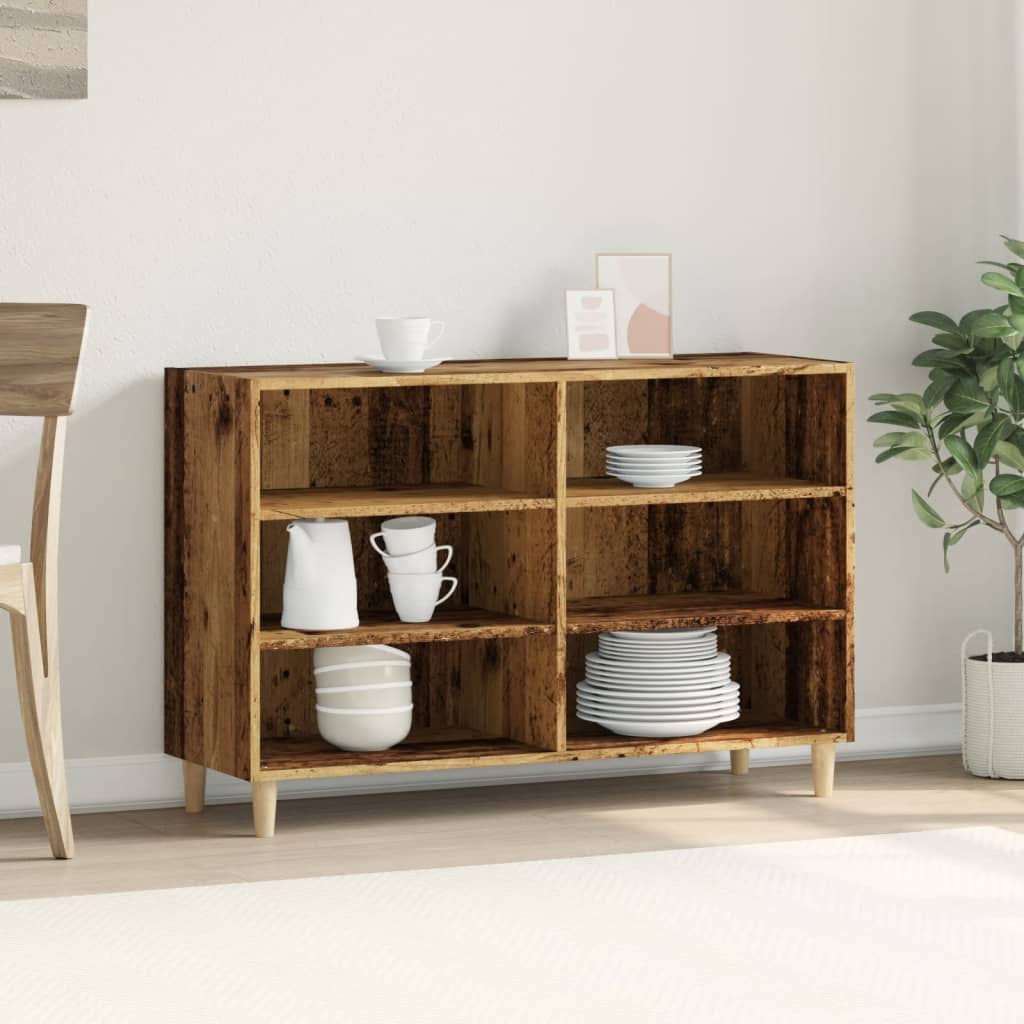 Dressoir 103,5x35x70 cm bewerkt hout oud houtkleurig is nu te koop bij PeponiXL, paradijselijk wonen!
