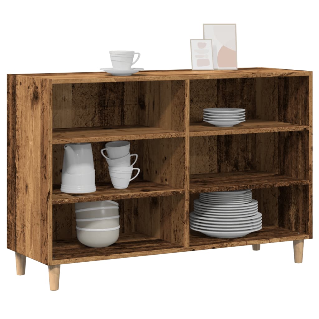 Dressoir 103,5x35x70 cm bewerkt hout oud houtkleurig is nu te koop bij PeponiXL, paradijselijk wonen!