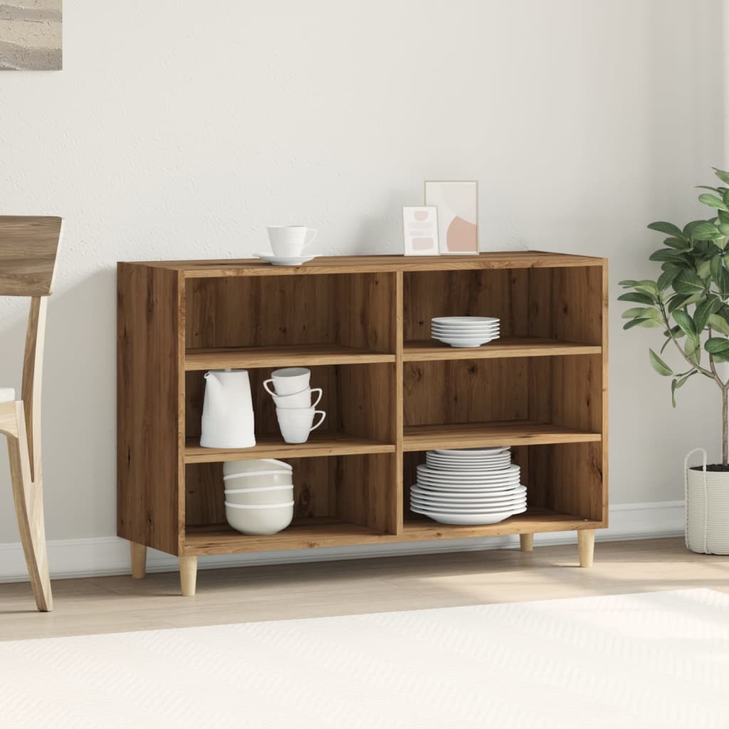 Dressoir 103,5x35x70 cm bewerkt hout artisanaal eikenkleurig is nu te koop bij PeponiXL, paradijselijk wonen!