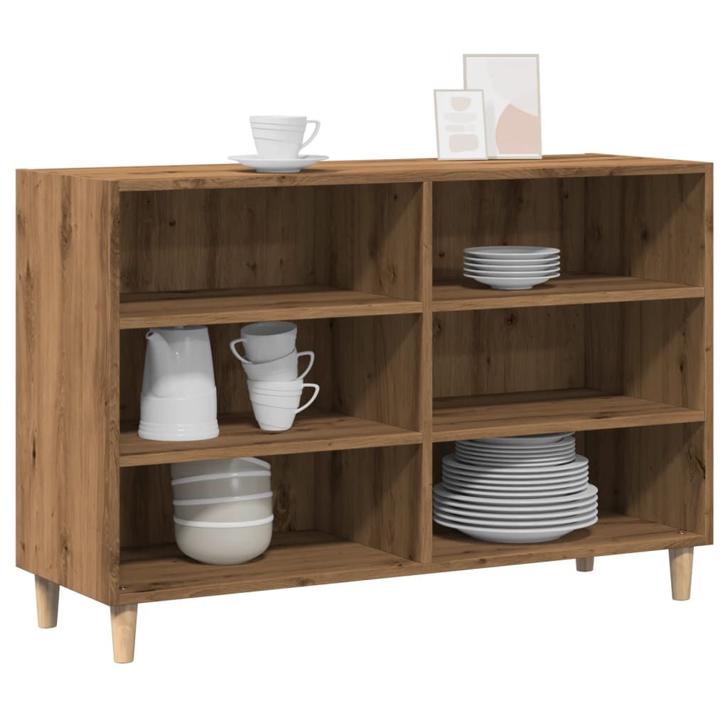Dressoir 103,5x35x70 cm bewerkt hout artisanaal eikenkleurig is nu te koop bij PeponiXL, paradijselijk wonen!