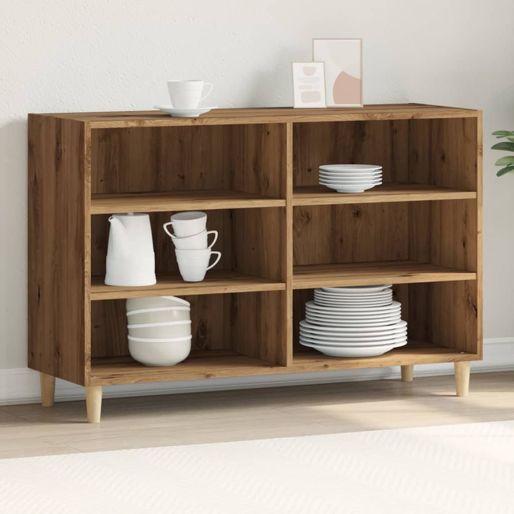 Dressoir 103,5x35x70 cm bewerkt hout artisanaal eikenkleurig is nu te koop bij PeponiXL, paradijselijk wonen!