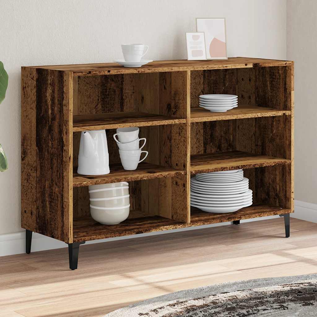 Dressoir 103,5x35x70 cm bewerkt hout oud houtkleurig is nu te koop bij PeponiXL, paradijselijk wonen!