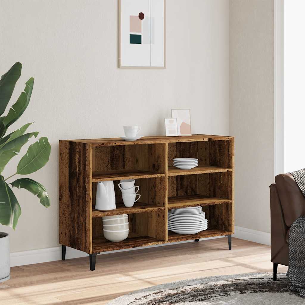Dressoir 103,5x35x70 cm bewerkt hout oud houtkleurig is nu te koop bij PeponiXL, paradijselijk wonen!