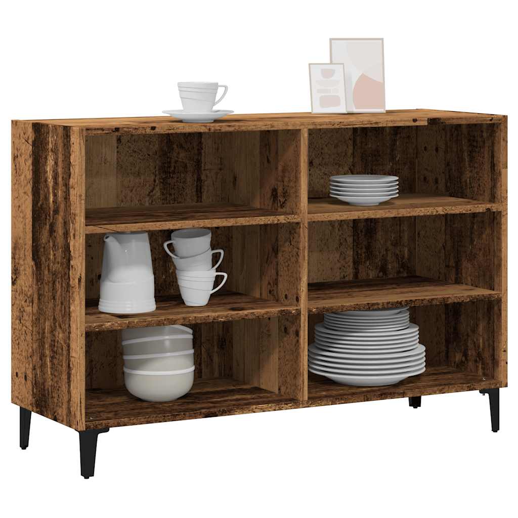 Dressoir 103,5x35x70 cm bewerkt hout oud houtkleurig is nu te koop bij PeponiXL, paradijselijk wonen!