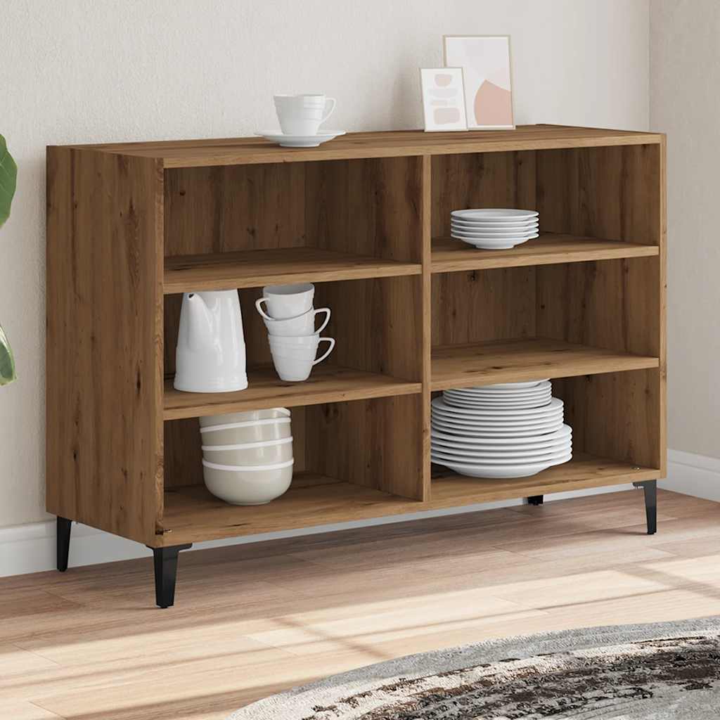 Dressoir 103,5x35x70 cm bewerkt hout artisanaal eikenkleurig is nu te koop bij PeponiXL, paradijselijk wonen!