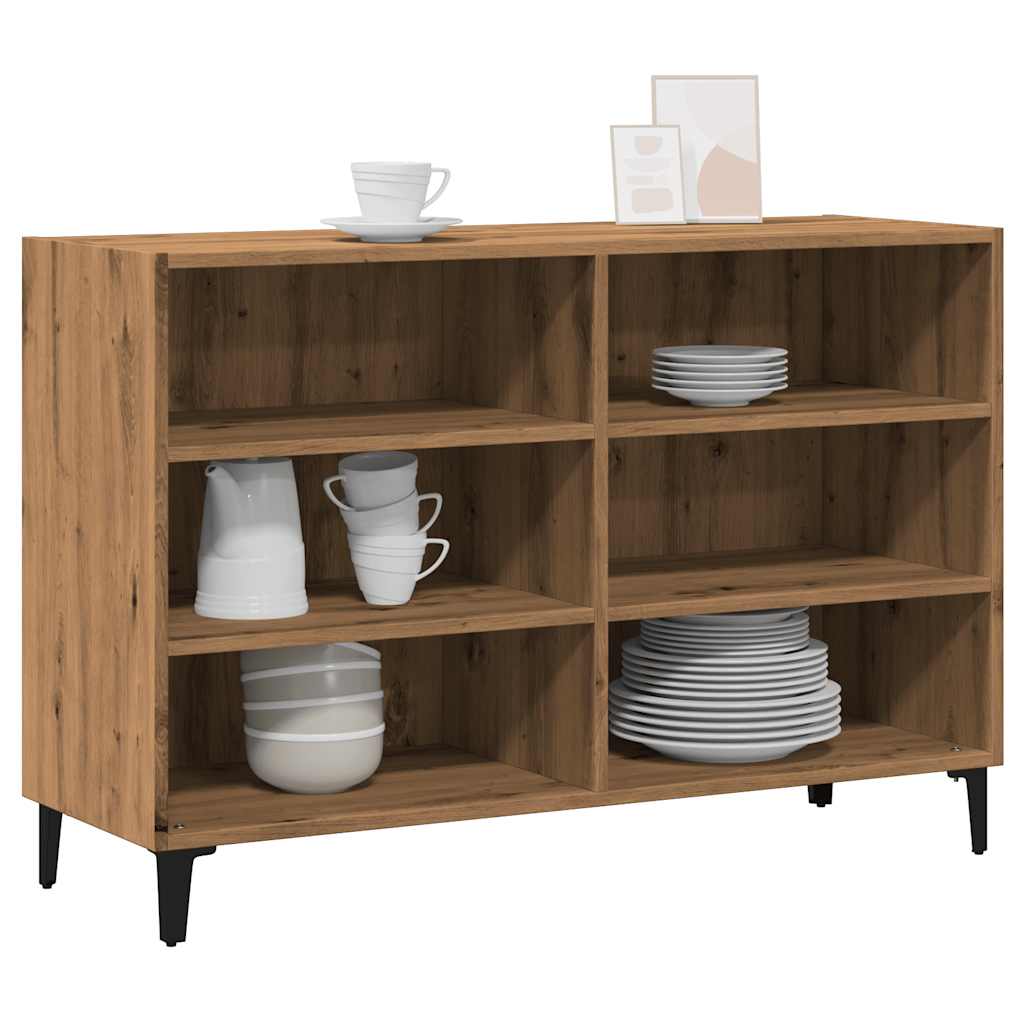 Dressoir 103,5x35x70 cm bewerkt hout artisanaal eikenkleurig is nu te koop bij PeponiXL, paradijselijk wonen!