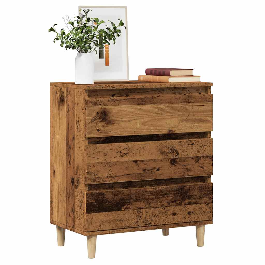 Dressoir 60x35x70 cm bewerkt hout oud houtkleurig is nu te koop bij PeponiXL, paradijselijk wonen!