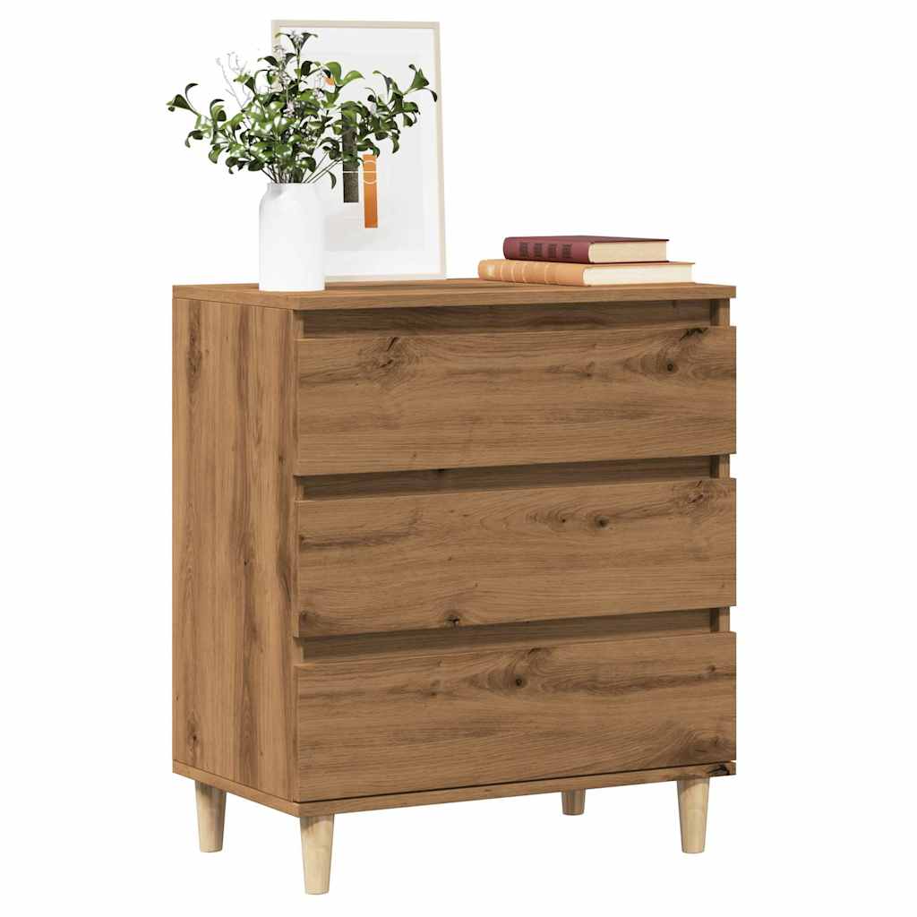 Dressoir 60x35x70 cm bewerkt hout artisanaal eikenkleur is nu te koop bij PeponiXL, paradijselijk wonen!