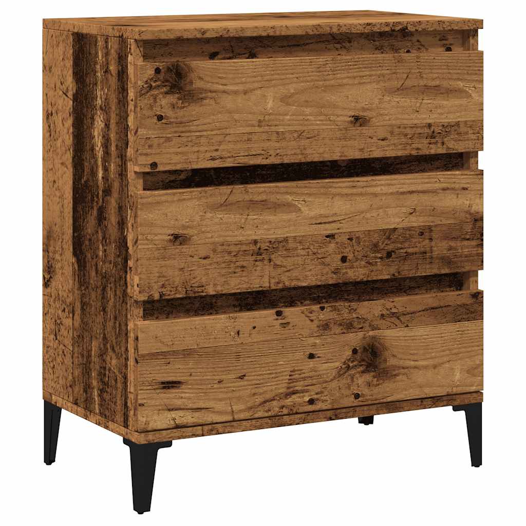 Dressoir 60x35x70 cm bewerkt hout oud houtkleurig is nu te koop bij PeponiXL, paradijselijk wonen!