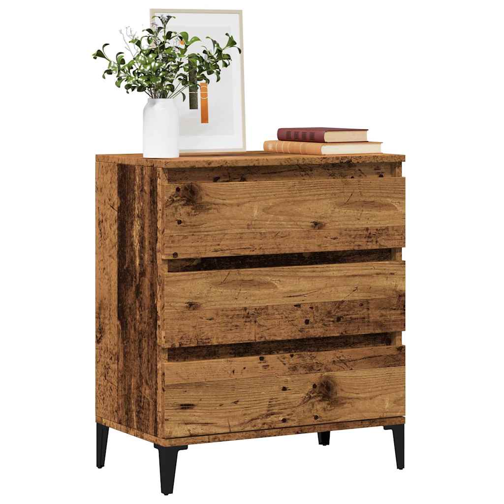 Dressoir 60x35x70 cm bewerkt hout oud houtkleurig is nu te koop bij PeponiXL, paradijselijk wonen!