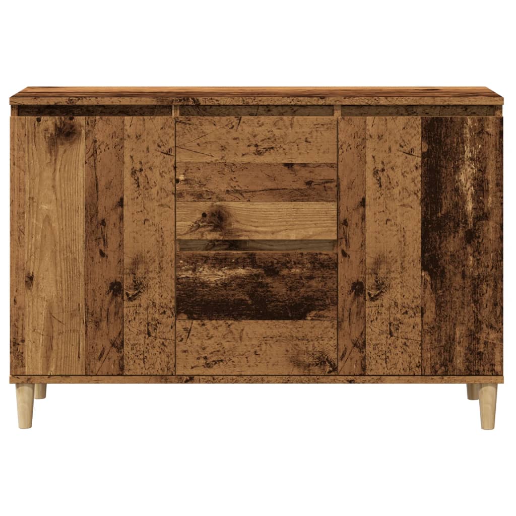 Dressoir 102x35x70 cm bewerkt hout oud houtkleurig is nu te koop bij PeponiXL, paradijselijk wonen!