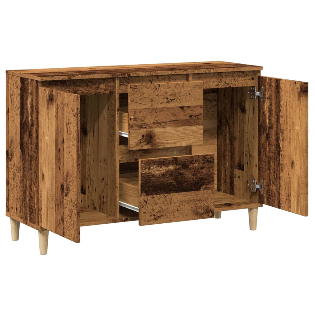 Dressoir 102x35x70 cm bewerkt hout oud houtkleurig is nu te koop bij PeponiXL, paradijselijk wonen!