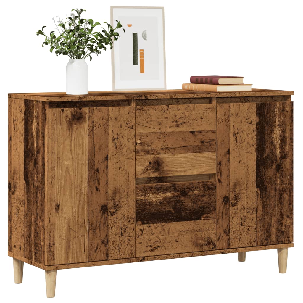 Dressoir 102x35x70 cm bewerkt hout oud houtkleurig is nu te koop bij PeponiXL, paradijselijk wonen!