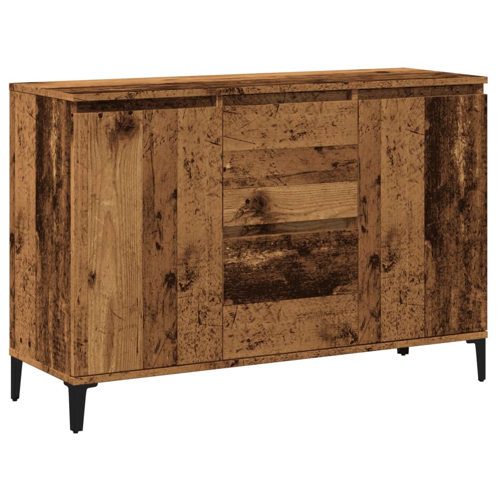 Dressoir 102x35x70 cm bewerkt hout oud houtkleurig is nu te koop bij PeponiXL, paradijselijk wonen!