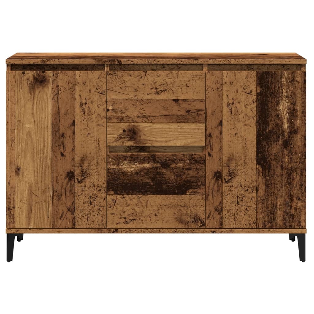 Dressoir 102x35x70 cm bewerkt hout oud houtkleurig is nu te koop bij PeponiXL, paradijselijk wonen!